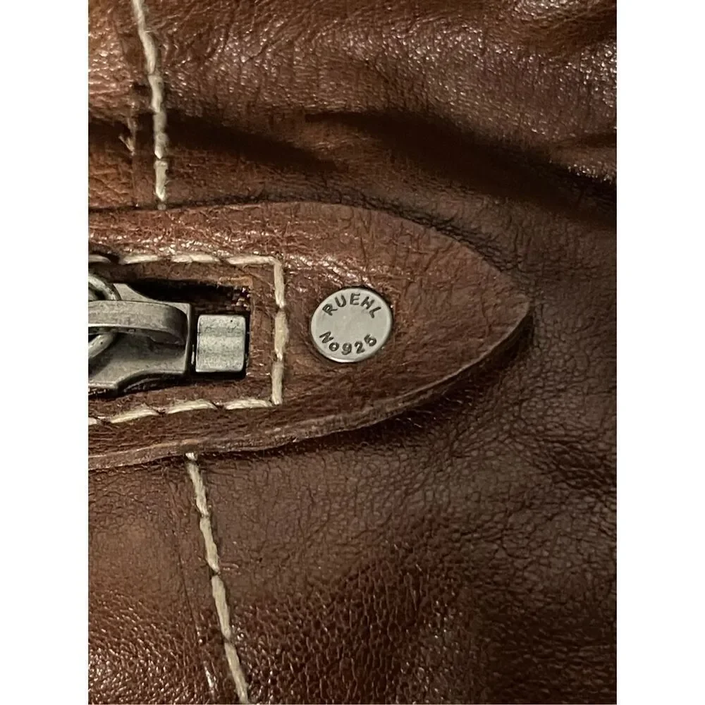 Ruehl 925 Abercrombie & Fitch Leather Fold Over Clutch Purse